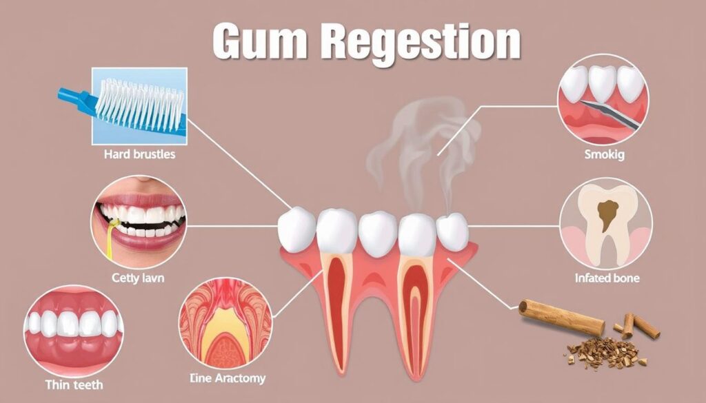 causes of gum recession