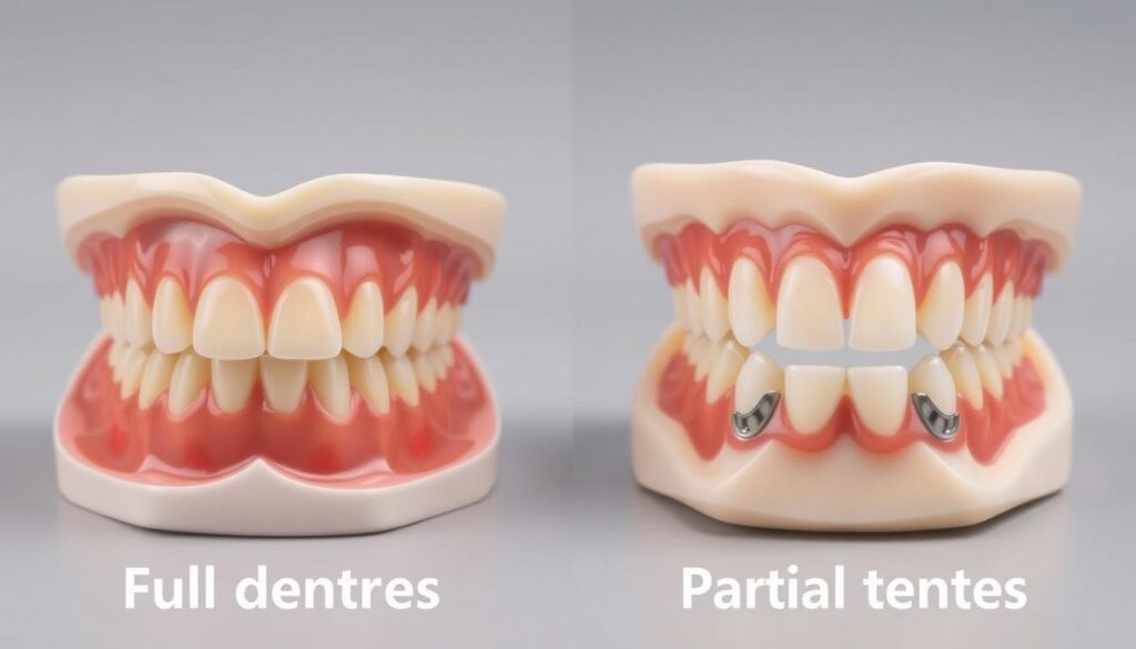 differences full partial dentures